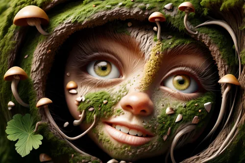 défragmentation,dryad,faery,faerie,fiddlehead fern,girl in a wreath,acorns,fae,gunnera,the enchantress,natura,anahata,natural cosmetics,rapunzel,nettle,forest clover,fairy door,forest man,forest anima