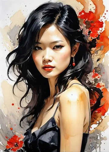 asian woman,vietnamese woman,huynh,kreuk,phuong,thuy,photo painting,quyen,nguyen,japanese woman,xueying,kommuna,huyen,huong,oanh,xiaofei,duyen,world digital painting,khin,asian girl,Illustration,Paper based,Paper Based 07