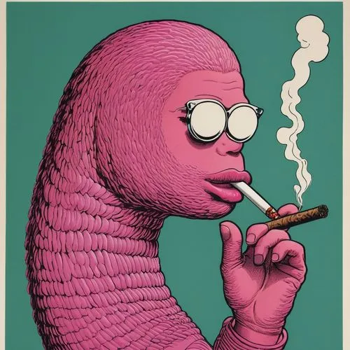 marge,pink panther,saner,clowes,smoking man,corben,Illustration,American Style,American Style 15