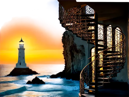 lighthouse,lighthouses,light house,petit minou lighthouse,phare,electric lighthouse,red lighthouse,faro,point lighthouse torch,lightkeeper,winding steps,light station,maiden's tower,farol,world digital painting,south stack,ouessant,crisp point lighthouse,stairway,stairways,Photography,Artistic Photography,Artistic Photography 05