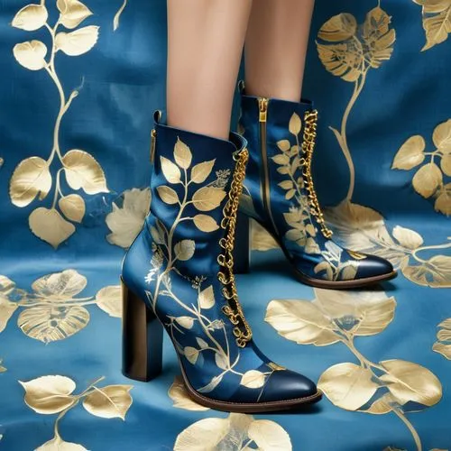 bluestocking,galoshes,blahnik,sendra,wellingtons,heeled shoes,watercolour socks,heeled,gumboots,blue shoes,achille's heel,wellies,shoe print,rubber boots,botas,blue floral,watercolor socks,shoeprints,dark blue and gold,mcnairy,Photography,Fashion Photography,Fashion Photography 03