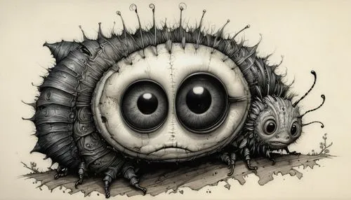 diterlizzi,blowfish,charcoal nest,phleger,patapon,three eyed monster,mizumaki,phlegm,infraorbital,eyeball,beholders,eyeballs,royo,yinyang,frankenweenie,oddworld,one eye monster,tatsujin,uzumaki,tsathoggua,Illustration,Black and White,Black and White 16