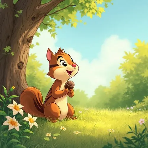 adorable fox,cute fox,wood daisy background,spring background,squirell,little fox