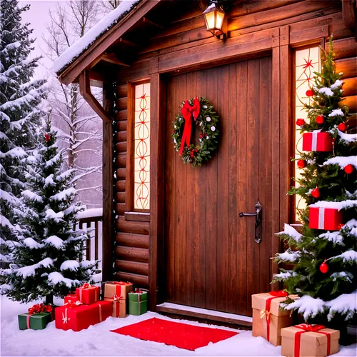 christmas snowy background,christmas scene,christmas wallpaper,christmas background,christmas wreath,christmas house,wooden door,door wreath,christmas landscape,christmasbackground,christmas motif,christmas snow,vintage christmas,front door,christmas decoration,santaland,christmas room,christmastime,winter house,christmas decor,Illustration,Realistic Fantasy,Realistic Fantasy 42