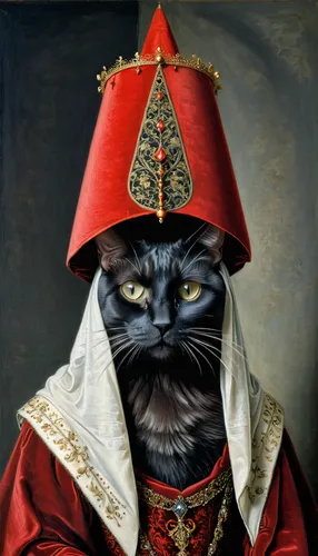 napoleon cat,cat sparrow,emperor,cat portrait,high priest,cat european,cat warrior,imperator,imperial coat,gothic portrait,archimandrite,magistrate,pet portrait,cat image,nuncio,king caudata,sultan,animal feline,orthodoxy,town crier,Art,Classical Oil Painting,Classical Oil Painting 28