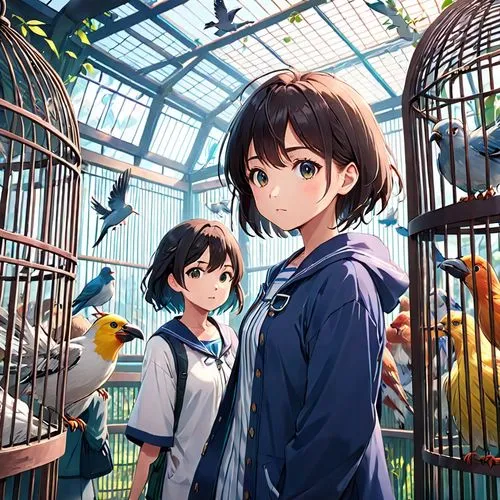 aviary,bird park,bird cage,cage bird,avifauna,tropical birds,bird bird kingdom,bird kingdom,feeding the birds,birds,aviaries,young birds,the birds,feeding birds,gamebirds,amusement park,birdcages,small birds,nanako,key birds,Anime,Anime,Realistic