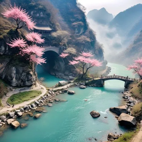 taroko,dragon bridge,the valley of flowers,japan landscape,wenchuan,fantasy landscape,japanese alps,guizhou,rainbow bridge,scenic bridge,shaoming,yunnan,river landscape,wudang,south korea,beautiful japan,japanese sakura background,landscape background,beautiful landscape,japanese mountains,Unique,Design,Blueprint