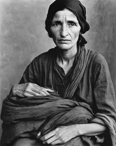 "Dorothea Lange, ""The Migrant Mother.""",bedouin,indian woman,woman portrait,vintage female portrait,old woman,portrait of a woman,female worker,dulzaina,indian monk,lilian gish - female,woman sittin