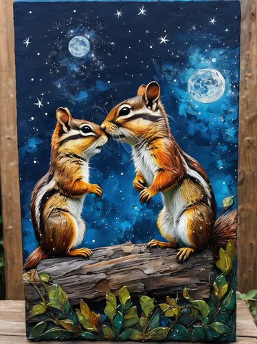 foxes,chinese tree chipmunks,oil painting on canvas,squirrels,raccoons,wolf couple,oil painting,fox stacked animals,fabric painting,fox and hare,woodland animals,oil on canvas,vulpes vulpes,hares,squirell,night stars,couple boy and girl owl,dancing couple,starry night,glass painting,Conceptual Art,Graffiti Art,Graffiti Art 03