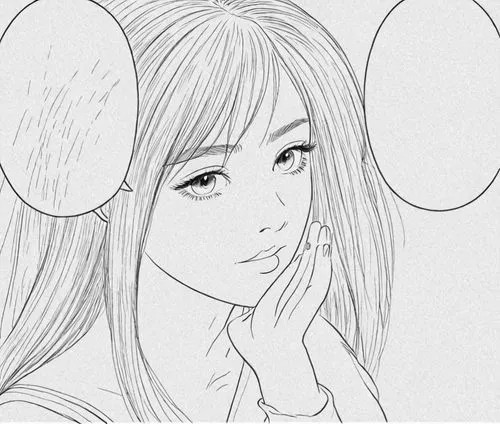 orihime,manhwa,girl with speech bubble,hagio,naruse,genshiken,josei,youji,sawako,shojo,shoujun,yabuki,speech bubbles,tomoyo,valentine line art,comic speech bubbles,komi,tomie,shoujo,imae,Design Sketch,Design Sketch,Detailed Outline