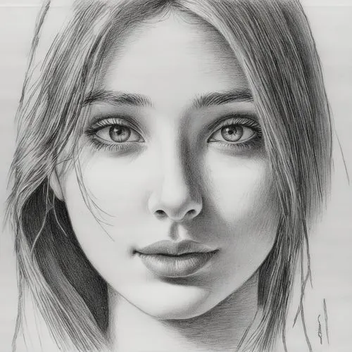 a woman's face is shown with one eye partially closed and another half drawn,graphite,girl drawing,girl portrait,charcoal pencil,pencil drawing,pencil drawings,Illustration,Black and White,Black and W