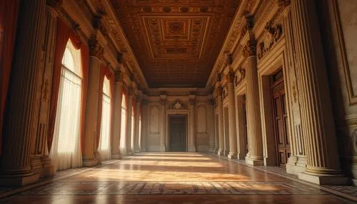 venaria,corridor,certosa di pavia,lateran,musei vaticani,palazzo barberini,glyptothek,hallway,louvre,palladian,villa farnesina,capitalia,enfilade,uffizi,caserta,royal interior,hermitage,palladio,certosa,miniato,Photography,General,Realistic