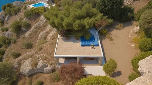 dunes house,aerial view of beach,mikveh,pool house,aerial view,view from above,holiday villa,overhead view,cala pi,petsalnikos,holiday home,aerial image,private house,kalinikos,cala goloritzè,from above,bird's-eye view,top view,lefkada,aerial photograph,Photography,General,Realistic