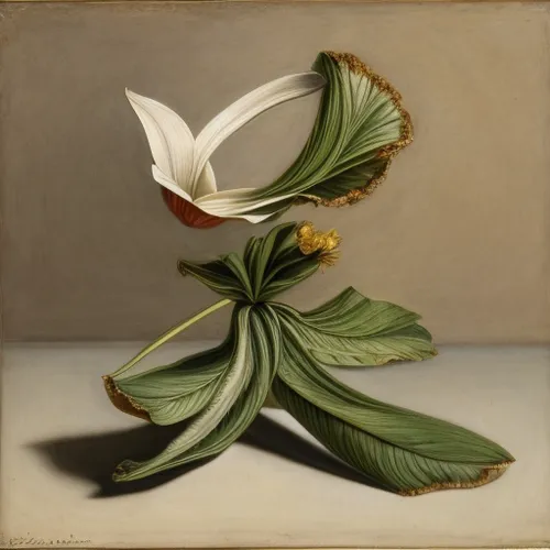 madonna lily,ikebana,still life of spring,magnolia,cloves schwindl inge,calla lily,lily of the desert,ornithogalum,lilium candidum,cape jasmine,peace lily,white lily,white trillium,calla lilies,magnolia blossom,easter lilies,lotus leaf,peace lilies,magnolia flower,trillium,Calligraphy,Painting,Still Life With Long Table