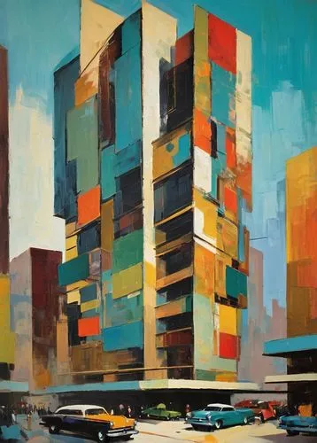 apartment blocks,casgrain,apartment block,mondriaan,scampia,mondrian,block of flats,edificio,sedensky,apartment building,high rises,tower block,high-rise building,antilla,apartment buildings,city blocks,paolozzi,high rise building,urban towers,highrise,Conceptual Art,Oil color,Oil Color 20