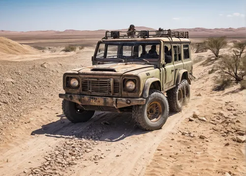 In a post-apocalyptic wasteland, DiverXo embarks on a dangerous journey, facing deadly challenges to find the last remaining oasis of life.,land rover series,land rover defender,land-rover,land rover,