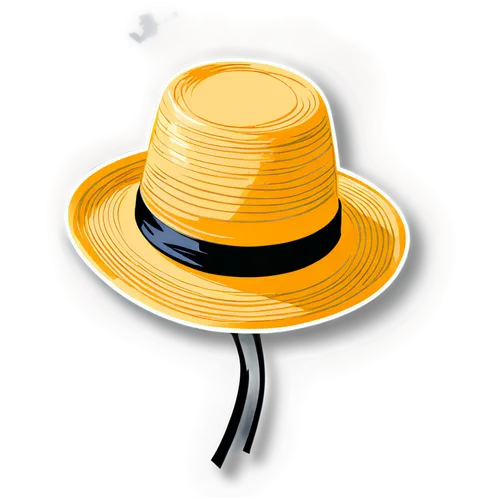 yellow sun hat,fedora,straw hat,hat,sombrero,straw hats,panama hat,the hat-female,witch's hat icon,stovepipe hat,ordinary sun hat,trilby,sun hat,conical hat,mans hat,high sun hat,men hat,top hat,doctoral hat,hat filcowy,Unique,Design,Sticker