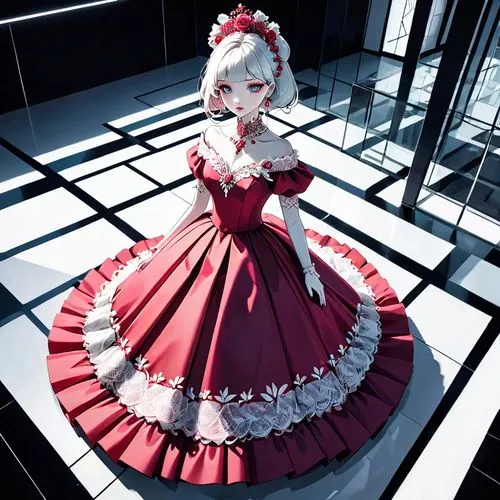 serah,doll dress,frills,dirndl,galliano,anime japanese clothing,Anime,Anime,General