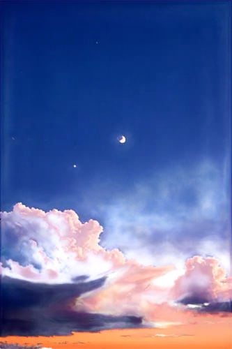 evening sky,moon and star,skyscape,sky,planet alien sky,clouds - sky,skyguide,stars and moon,cielo,southern sky,skies,night sky,crepuscule,crescent moon,twilights,cielos,skylighted,conjunction,jupiter moon,nightsky,Art,Artistic Painting,Artistic Painting 47