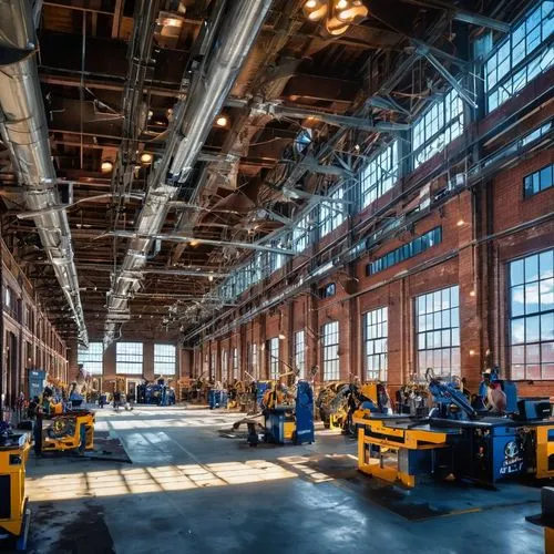 factory hall,industrial hall,yellow machinery,danger overhead crane,industrielle,usine,railyards,locomotive shed,manufactory,industrie,manufactury,machinery,steel mill,industrial plant,factories,manufacturera,headworks,brickyards,manufactuers,industrial landscape,Conceptual Art,Fantasy,Fantasy 26