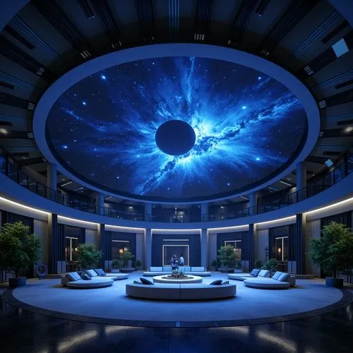 sky space concept,spaceship interior,ufo interior,zathura,holodeck,planetarium,starbase,blue room,europacorp,lotusphere,federation,cyberia,arcology,extant,oculus,space station,skyflower,technosphere,silico,futuristic landscape