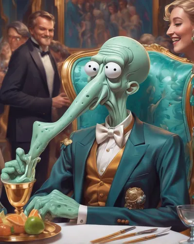 state of the union,tea cup fella,aristocrat,kermit,absinthe,businessman,dali,connoisseur,rotglühender poker,kermit the frog,exclusive banquet,cocktail,dinner party,dining,politician,ventriloquist,popular art,waiter,classic cocktail,the muppets,Conceptual Art,Fantasy,Fantasy 01