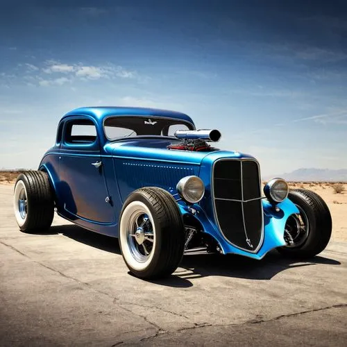 1934 ford coupe hot rod,an older model car parked on a road in the desert,street rod,hotrod car,rat rod,buick eight,kustom,foose,Conceptual Art,Fantasy,Fantasy 11