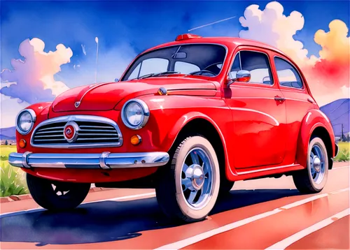 cartoon car,fiat 600,retro automobile,microcar,jalopy,retro vehicle,little car,trabant,small car,automobile racer,retro car,autobianchi,minicar,muscle car cartoon,red vintage car,moskvitch,fiat 500,type w108,automobile,morris minor,Illustration,Paper based,Paper Based 25