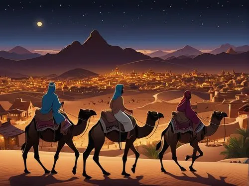 camel caravan,dromedaries,the three wise men,three wise men,bethlehem,arabic background,agrabah,bedouins,rem in arabian nights,nasreddin,wise men,transjordan,amahl,camels,wisemen,valley of the kings,camelride,camel train,genesis land in jerusalem,ramadan background,Photography,General,Realistic