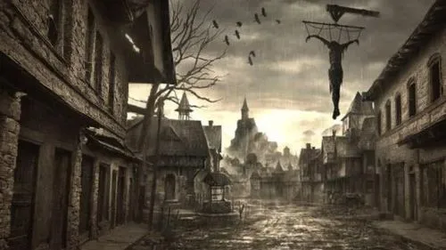 darktown,destroyed city,black city,post apocalyptic,dishonored,whitechapel