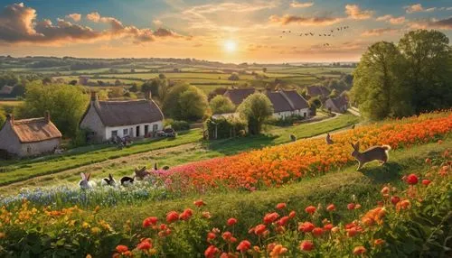 tulips field,tulip field,normandy,flower field,tulip fields,normandie region,netherland,flower meadow,meadow landscape,netherlands,france,holand,beautiful landscape,wallonia,home landscape,dutch landscape,belgium,paysage,blooming field,holland,Photography,General,Natural