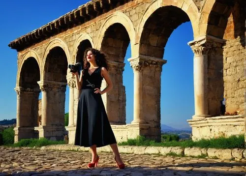 baalbek,volubilis,crillon,yerlikaya,jerash,tatev,mardin,morgantina,dougga,peristyle,beiteddine,baalbeck,temple of diana,first may jerash,girl in a historic way,eternal city,gordes,simony,agrigento,nemea,Illustration,Realistic Fantasy,Realistic Fantasy 32