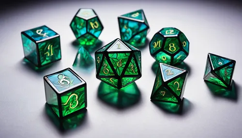 URWizards Dnd Peridot Zircon Glass Engraved Dice Set Plant Vine Style - Urwizards,vinyl dice,dice for games,game dice,wood diamonds,malachite,glass signs of the zodiac,gemstones,glass blocks,column of