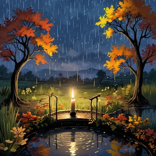 autumn background,autumn scenery,autumn landscape,the autumn,autumn songs,autumn icon,autumn,fall landscape,autumn idyll,in the autumn,rainy,autumn theme,wishing well,autumn day,landscape background,lanterns,autumn park,one autumn afternoon,rainy season,after rain,Illustration,American Style,American Style 13