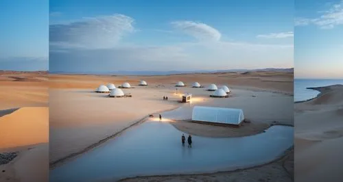 four ss of different sand dunes at sunset,masdar,solar cell base,cube stilt houses,aramco,desertec,saliyah,Photography,General,Realistic