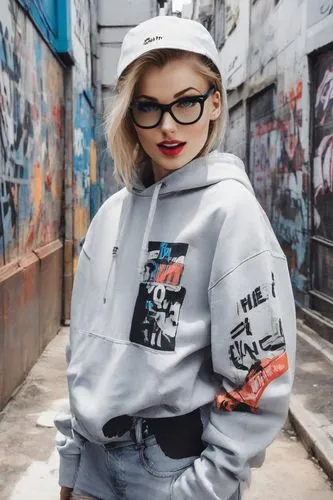 street fashion,sweatshirt,women fashion,cool blonde,hip-hop,fashion street,advertising clothes,hiphop,rockabella,hip hop,anime japanese clothing,puma,vintage clothing,blogger icon,harley quinn,apparel,wallis day,concrete chick,mini,fashion girl,Photography,Realistic