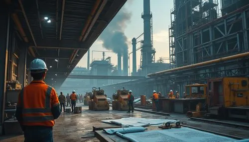 industrial landscape,industrie,industry 4,steelworker,steel mill,industries,industrielle,industriale,steelmaking,arcelormittal,industrial plant,refinery,thyssenkrupp,industry,industrier,heavy water factory,refineries,industriali,gerdau,steelworkers,Photography,General,Realistic