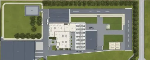 site plan,an overhead plan view shows the warehouse and parking lot area,neukom,school design,hogeschool,biotechnology research institute,europan,technopark,eskenazi,wageningen,epfl,sketchup,residenti