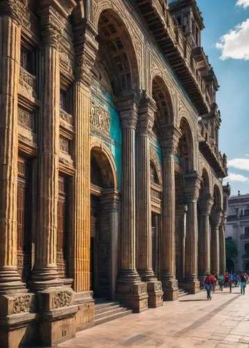 keleti,porticos,porticoes,kunsthistorisches museum,guadalajara,colonnades,coliseo,mexico city,colonnade,banxico,the lviv opera house,zocalo,seville,palermo,massilia,cinquantenaire,bernini's colonnade,morelia,louvre museum,aqueducts,Conceptual Art,Oil color,Oil Color 02