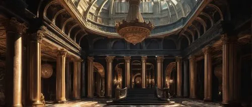 theed,hall of the fallen,pantheon,labyrinthian,versailles,gringotts,st peter's basilica,schuitema,saint peter's basilica,imperialis,hagia sofia,bernini's colonnade,basilica di san pietro in vaticano,naboo,schuiten,colonnades,pillars,corridor,passage,hallway,Illustration,Realistic Fantasy,Realistic Fantasy 47