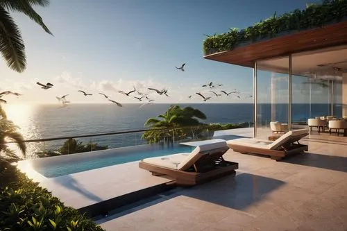 oceanfront,penthouses,ocean view,oceanview,tropical house,amanresorts,roof terrace,roof top pool,beachfront,luxury property,infinity swimming pool,beach house,holiday villa,beautiful home,dreamhouse,roof landscape,paradise,tropical island,beachhouse,crib,Conceptual Art,Sci-Fi,Sci-Fi 09