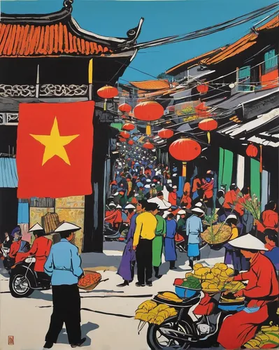 vietnam,hanoi,vietnam's,vietnam vnd,hoian,viet nam,hoi an,cool woodblock images,nước chấm,ha noi,mì quảng,nộm,chinese art,chả lụa,the market,danang,large market,chạo tôm,xi'an,saigon,Art,Artistic Painting,Artistic Painting 23