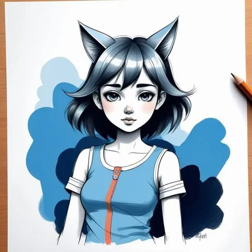 marinette,krita,himawari,sumi,drawing cat,hinata