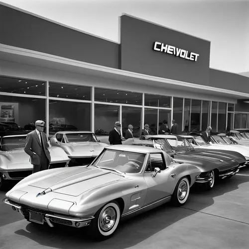 corvettes,dealership,chryslers,car dealership,american classic cars,chevys,dealerships,chevry,chevelles,gtos,classic cars,cabriolets,car showroom,corvette stingray,sportscars,vintage cars,oldsmobiles,american sportscar,camaros,rennsport,Photography,Black and white photography,Black and White Photography 11