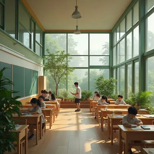 canteen,shenzhen vocational college,cafeteria,lunchroom,school design,study room,mandarin house,class room,lecture room,schoolroom,classrooms,children studying,atriums,atrium,children's interior,university library,classroom,lecture hall,refectory,library,Photography,General,Realistic