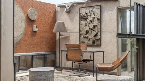 hejduk,bertoia,terrasse,inside courtyard,vitra,paris balcony,Architecture,General,Modern,Industrial Modernism