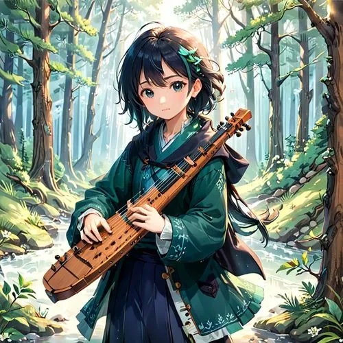 ciccolo,violinist violinist,violinist,violin,balalaika,guqin,Anime,Anime,Realistic