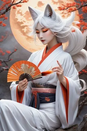 kitsune,amaterasu,momiji,tomoe,okami,shiranui,inuyasha,kazumi,yoshitsune,yumiko,geisha,hanfu,miko,seimei,shikigami,yukai,geisha girl,kyodan,geishas,ninomaru,Illustration,Paper based,Paper Based 22