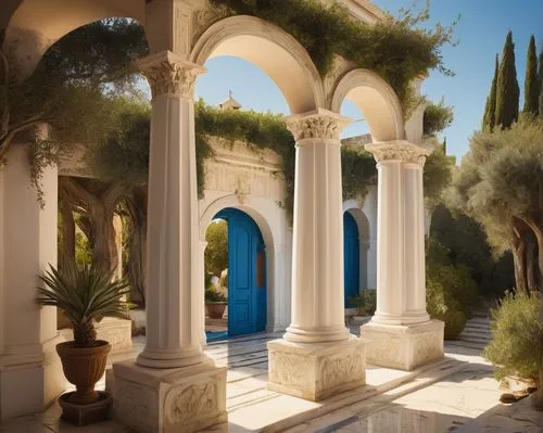 masseria,archways,provencal,apulian,provencal life,greek island door,puglia,zappeion,ostuni,greek temple,dodecanese,hala sultan tekke,ravello,orangerie,doric columns,apulia,loggia,ephrussi,naxos,pergola,Illustration,Black and White,Black and White 01