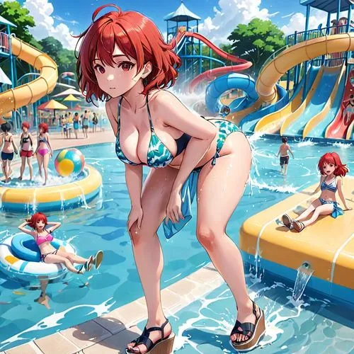 water park,mitsuru,waterpark,kumiko,asahina,kawaii people swimming,summer background,akano,momoi,rias,shoujun,waterslides,sunsplash,swimsuits,matsuoka,yona,waterslide,sanya,pyra,diamond lagoon,Anime,Anime,Realistic